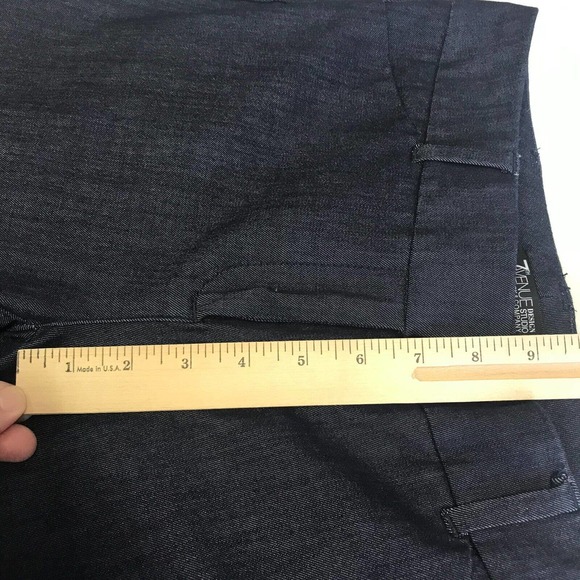 New York & Co 7th Avenue Design Studio Pant Womens 4 Blue Crop Denim Look - Picture 10 of 11